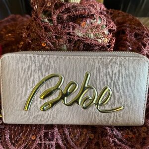 Bebe Zip Around Pink Wallet